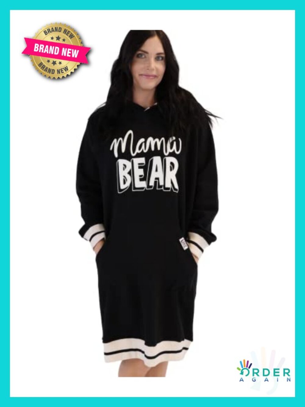 Oversized Hoodie Sweatshirt Dress With Pockets